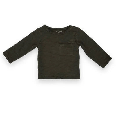 Flamé Long Sleeved One Pocket Tee - Iron - Shirt