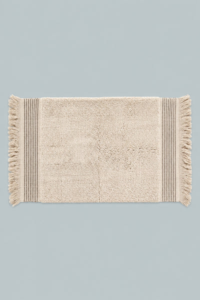 Fringe Bath Mat - Cream