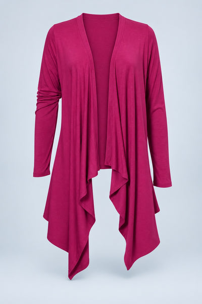 Go With The Flow Cardi Shawl - Berry
