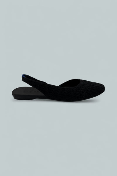Women's The Almond Slingback Flats - Black Boucle