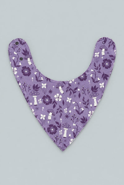 Mushroom Floral Baby Bib - Meadow