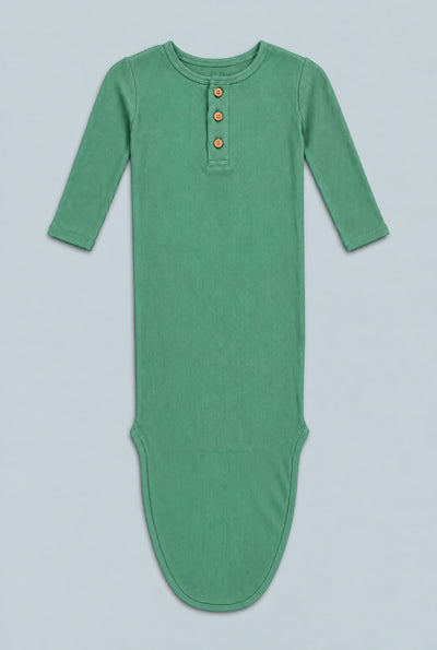 Knotted Gown - Malachite Green Ribbed
