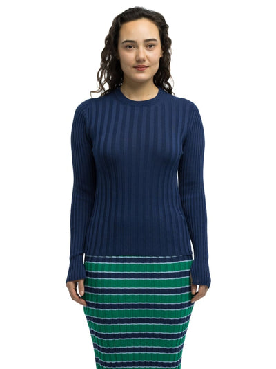 Pania Ribbed Crewneck - Blue