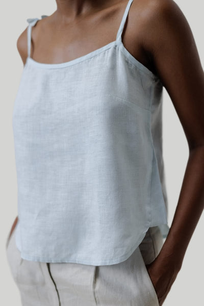 Tie-Up Camisole In Blue - Summer Blue