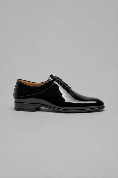 Men's Lagos Patent Formal Lace Up Shoes - Black