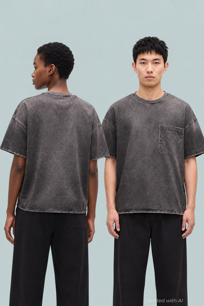 GAP × BÉIS Adult Knit Denim Pocket T-Shirt - Black - XXS/XS - T-shirt