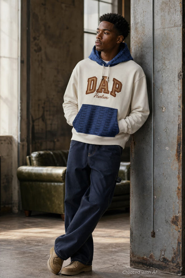 GAP x DAP Colorblock Logo Hoodie - Carls Stone - Hoodie