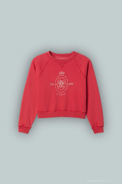 GAP x DÔEN Logo Fleece - New Nordic Red - Crewneck Sweatshirt