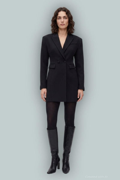 GapStudio Tailored Blazer Dress - Black - Dresses