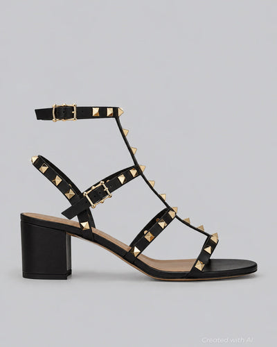 Garavani Rockstud City Block Heel Sandals - Black - EU 40 - Sandals