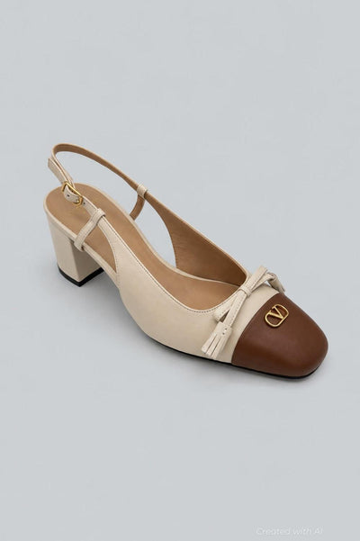 Garavani Vlogo Valet Du Roi Slingback Pumps - Tobacco - EU 38 / US 8 - Pumps