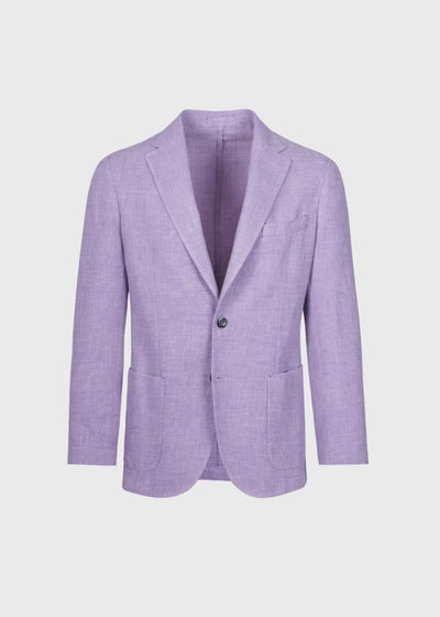 Garment Dyed Basketweave Jacket - Lavender - Blazer