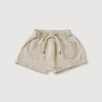 Gauze Baby Shorts - Stone - Shorts