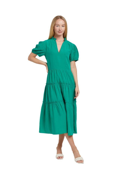 Georgette Dress - Green - Dresses