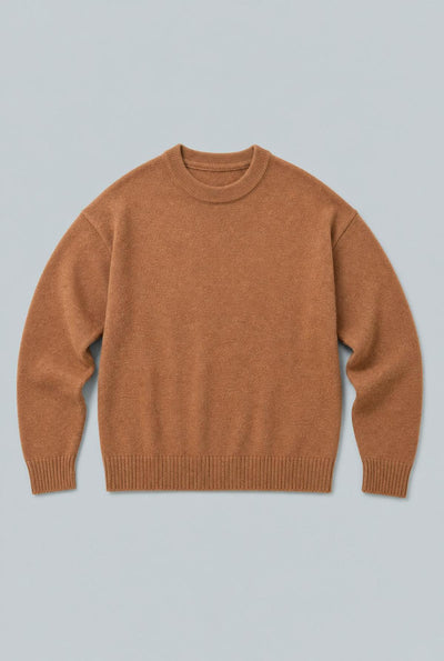 Crew Neck Sweater - Camel