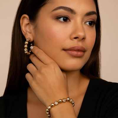 Glimmer Bead Bracelet - Gold - One Size - Bracelet