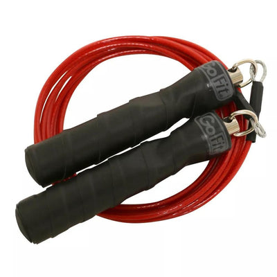 GoFit 9’ Pro Cable Rope - Red/Black - FINAL SALE - One Size - Jump Rope