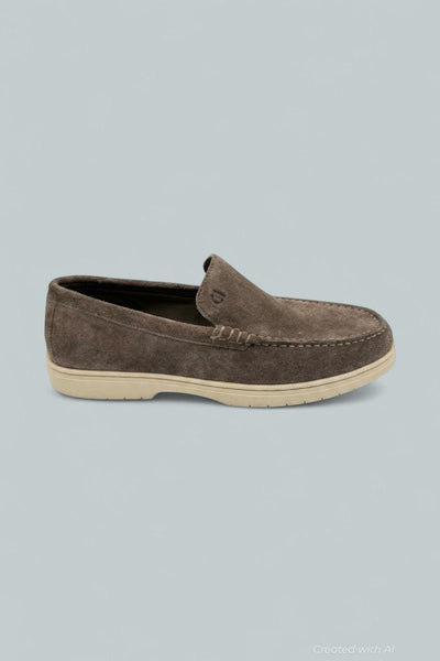 Greenwich Grand Penny Loafers - Morel Suede - 9 - Loafers