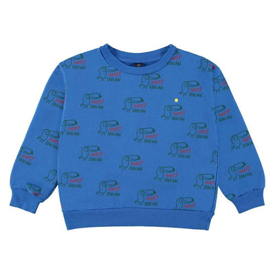 Sweatshirt Allover Toucan - Sea Blue - Sweatshirt