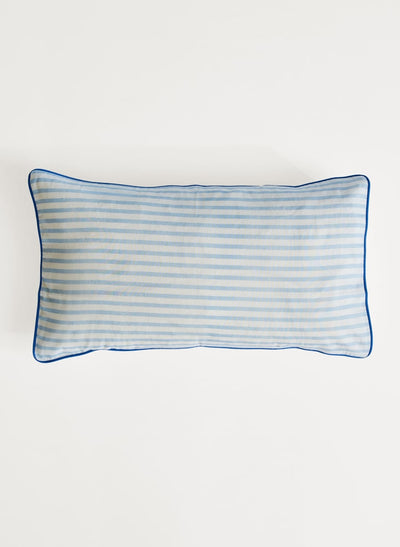 Toddler Pillow Case - Blue & White Striped
