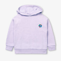 Planet badge sweatshirt for kids in organic cotton - Lilas