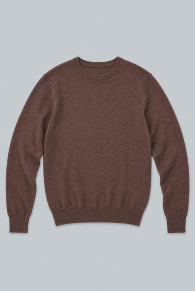 Cashmere Blend Sweater - Brown