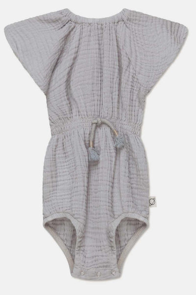 Gauze flutter baby romper - Soft grey