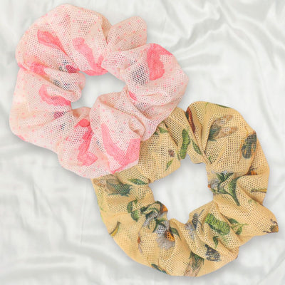 Bugs & Coquette Bows Scrunchie 2-Pack - Bugs/Pink Bows