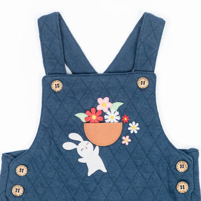 Spread the Love Quilted Overalls - Blue - Blue