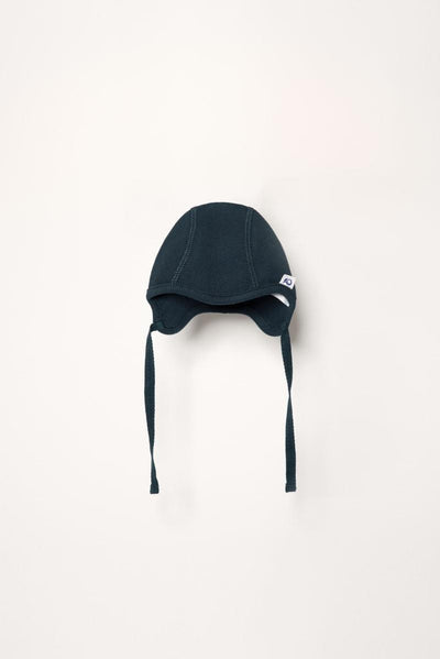 Organic Ribbed Helmet Cap - Navy