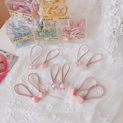Hair Elastic 10Pc Box Set - Pink - OS - Hair Accessories