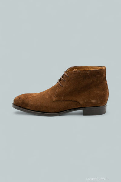 Harvey Lace Up Chukka Boots - Cognac - 9 - Boots