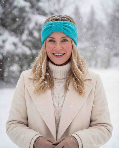 Headband With Knot - Turquoise - 3 3/4’’ X 9 3/4’’ - Headband