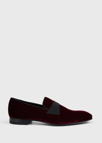 Heron Formal Slip-On - Wine Velvet - 8.5 - Loafers