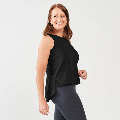 Hi-Lo Top - Black/Black - XXL - Tank Top