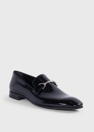 Horatio Patent Leather Formal Bit Loafer - Black - Loafers