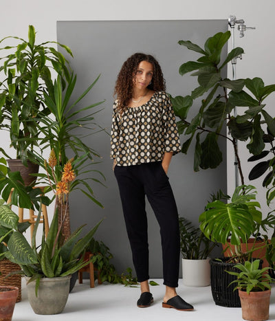 Alma Top - Washed Black Retro - Blouse