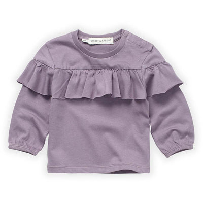 Ruffle Tee Shirt - Ice Purple - FINAL SALE - T-shirt