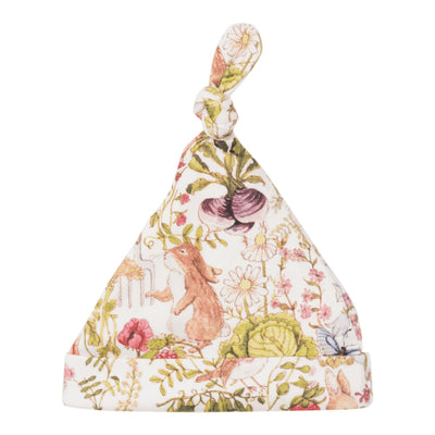 Top Knot Cap - Garden Rabbit