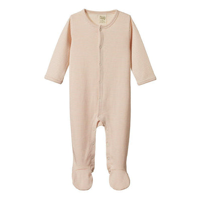 Cotton Stretch & Grow - Rose Dust Pinstripe