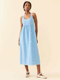 Emily Dress - Pearly Blue