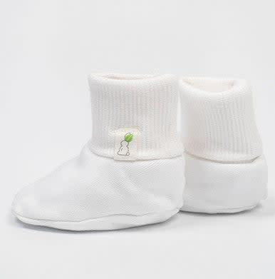 Bundle Of Joy Interlock Booties - Innocence White