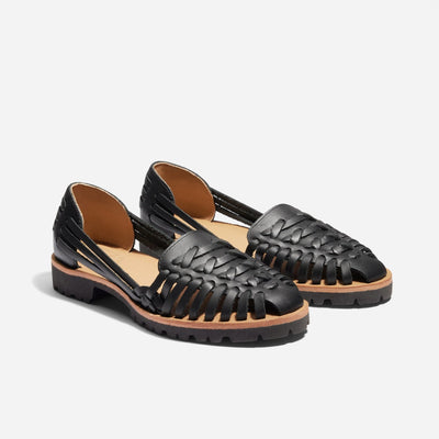 Women's Huarache Lug Sandal - Black