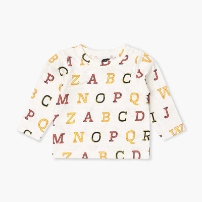 Long Sleeve Crewneck Tee - Alphabet City on Neutral