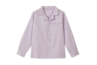 Baby LS Organic Cotton Woven Collared Shirt - Lavender