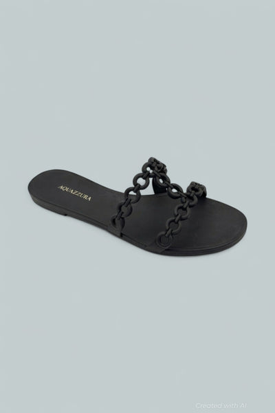 Infinity Chain Jelly Sandals - Black - EU 37 - Sandals
