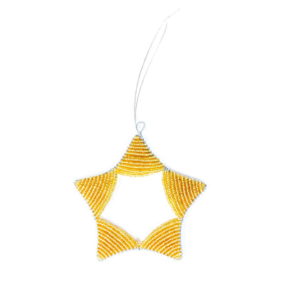 Gold Beaded Star Ornament