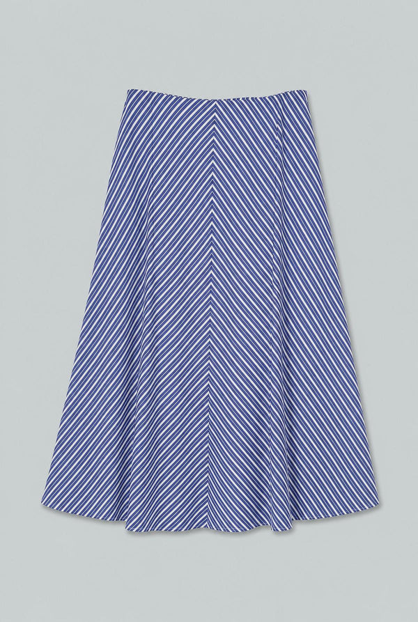 The Knox Skirt - Navy Stripe