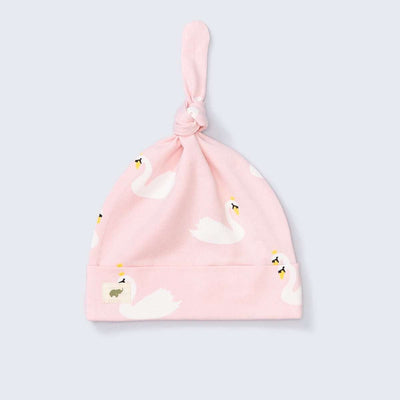 Top Knot Cap - Royal Swans