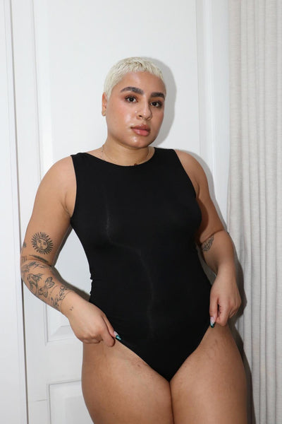 Backless Thong Bodysuit - Black